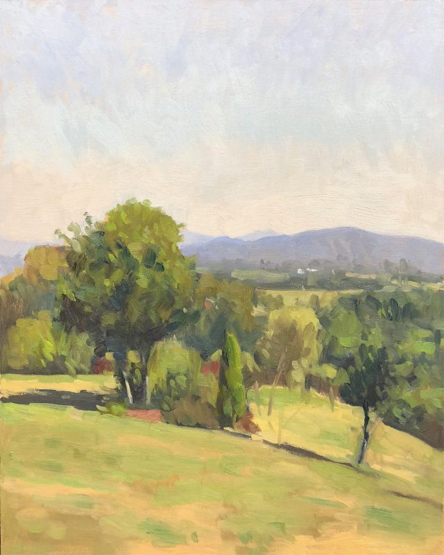 Off 151st (Snohomish), oil on panel, 20 x 16 inches, copyright ©2018