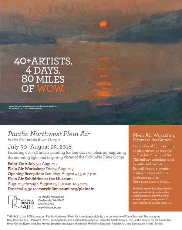 Maryhill Museum PNW Plein Air 2018 Showcard